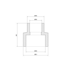 Муфта из полипропилена Thermo Alliance 40х25