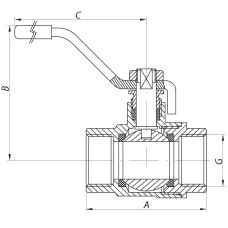 Кран шаровий KOER 1 1/4" ГГР (KR.214) (KR0023)