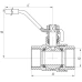 Кран шаровый KOER 1 1/4" ГГР (KR.214) (KR0023)