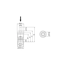 Кран-букса Frap F52-11 для кнопкового вимикача H44