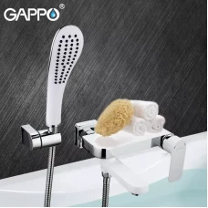Змішувач для ванни GAPPO G3248, білий/хром