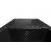 Мийка MIRAGGIO VERSAL 462x758x201 прямокутна black + сифон