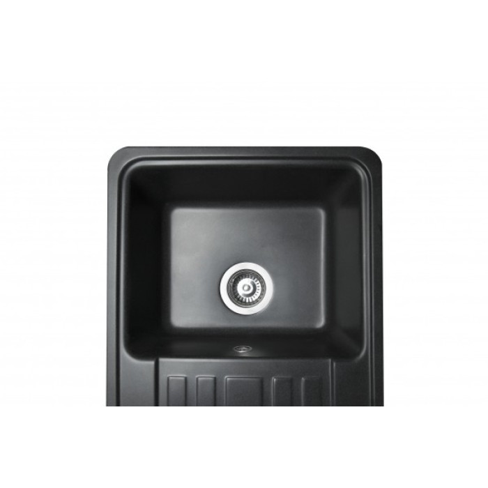 Мойка MIRAGGIO VERSAL 462x758x201 прямоугольная black + сифон