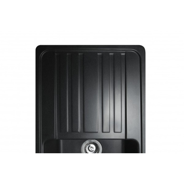 Мойка MIRAGGIO VERSAL 462x758x201 прямоугольная black + сифон