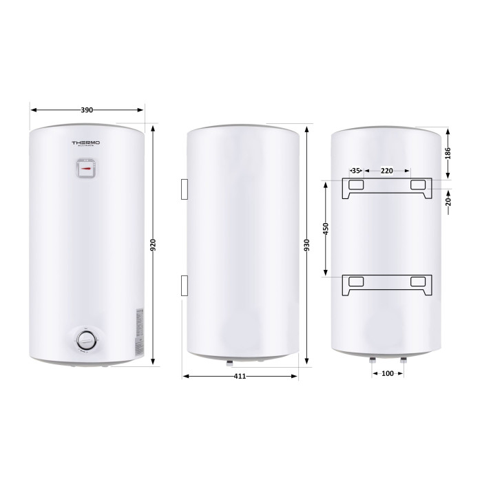 Водонагрівач електричний Thermo Alliance 80 л SLIM вертикальний, мокрий ТЕН 1,5 кВт D80V15Q2