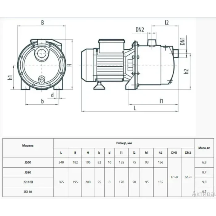 Насос центробежный JS 110 X NPO Насос центробежный JS 110 X NPO