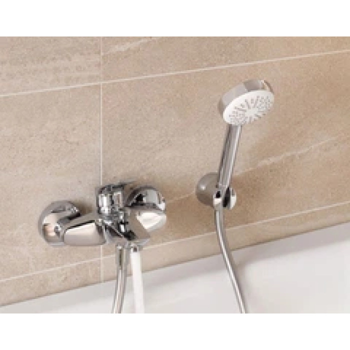 Змішувач для ванни  з коротким гусаком KLUDI Pure&Solid 100, хром (346810575)