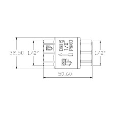 Обратный клапан SD Forte 1/2" никель SF240NW15