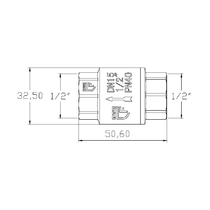 Обратный клапан SD Forte 1/2" никель SF240NW15