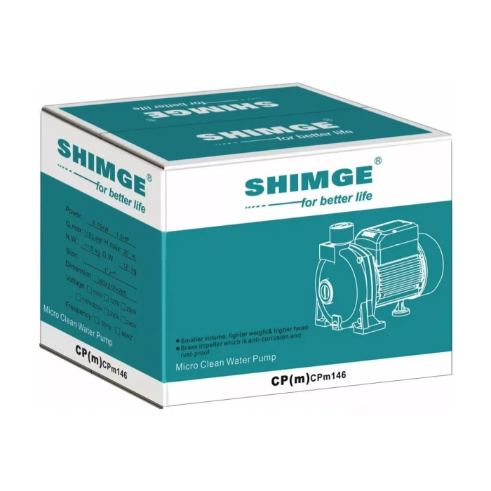 Відцентровий насос SHIMGE CPm190 (1.5 кВт, Нmax 48 м, Qmax 130 л/хв)