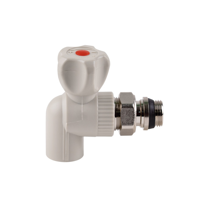 Кран шаровой Радиаторный  из полипропилена Thermo Alliance 20х1/2" угловой