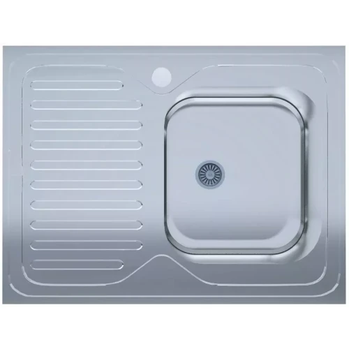 Мийка нерж.UA 6080-R товщ-0.4mm, р-р-600*800*140mm Polish (накладна) {20}