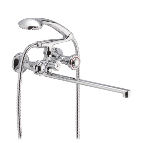 Смеситель для ванны HAIBA MEGA 2-х руч. Chr-140 euro (HB0915)