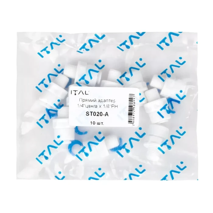Прямий фітинг ITAL 1/4"Q x 1/8"РЗ (кратно 10 шт) (ST020-A) Прямий фітинг ITAL 1/4"Q x 1/8"РЗ (кратно 10 шт) (ST020-A)