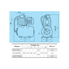 Станция NPO  AUJET 100/24  1000Вт, 2,7куб, 48м  