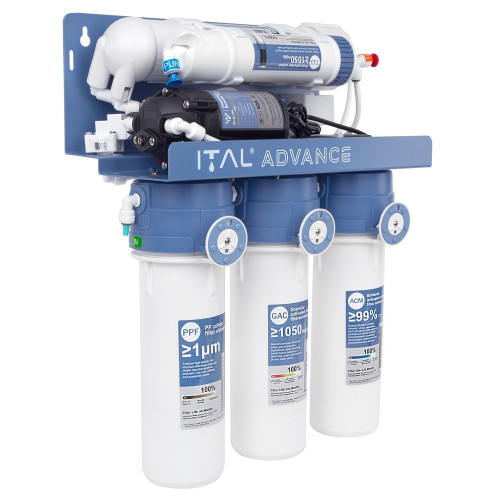 Осмос ITAL Advance 5-75P (5 ступенів + помпа, мембрана DUPONT 75 галон) (ADV-RO5-75P)