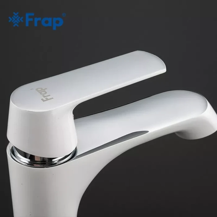 Змішувач для умивальника Frap F1031, білий/хром Змішувач для умивальника Frap F1031, білий/хром