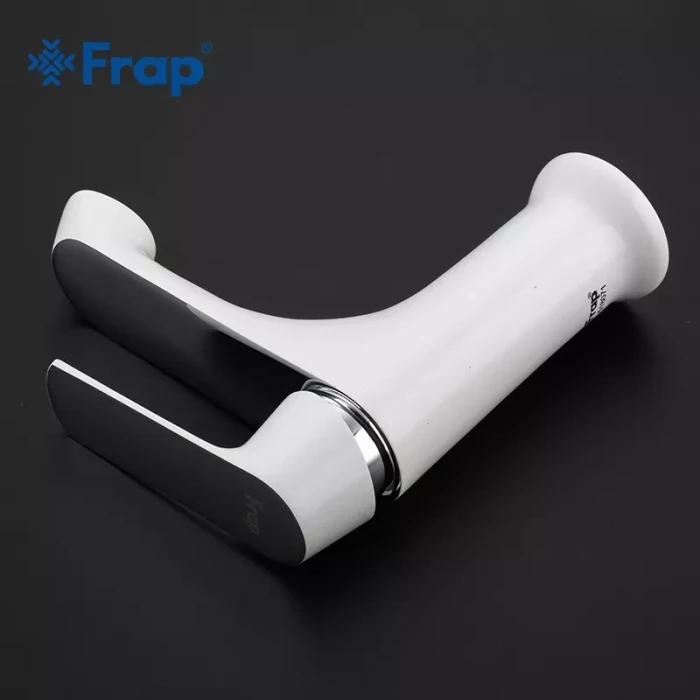Змішувач для умивальника Frap F1031, білий/хром Змішувач для умивальника Frap F1031, білий/хром