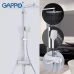 Душова система GAPPO G2417-8, вилив - перемикач на лійку, білий/хром