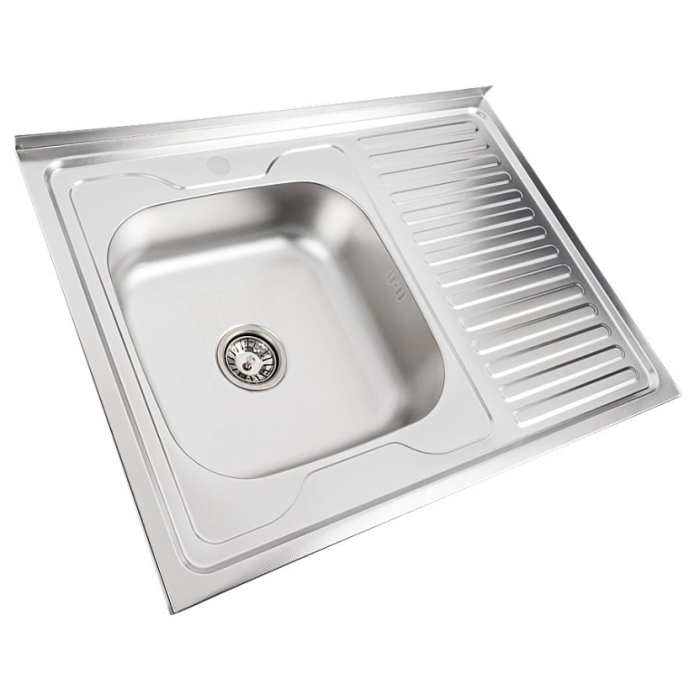 Мойка прям. накл. 600х800 декор PLATINUM лев.