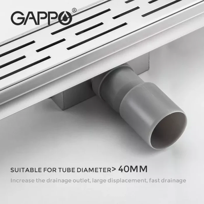 G89007-1 Душовий трап 900 мм, комбінований гідрозатвор, Brushed nickel (блістер) {5/1}
