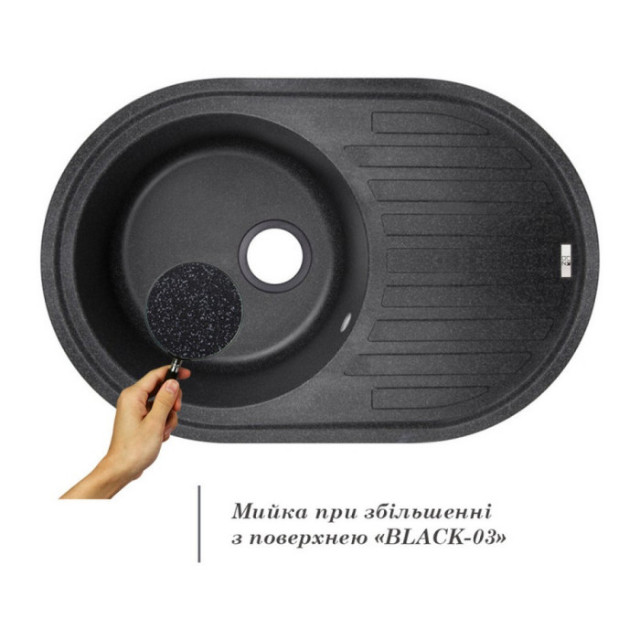 Кухонная мойка Lidz 780x500/200 BLA-03 (LidzBLA03780500200)