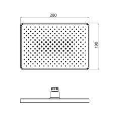 Лейка для верхнего душа Qtap Hlavova 280x190 мм прямоугольная QTHLA107CRM45946 Chrome