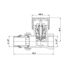 Клапан термостатический SD Forte 1/2" с антипротечкой для радиатора прямой SF239W15