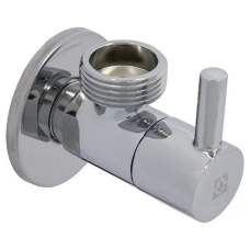 Кран угловой хром 1/2 х3/4  VKE7701 круглая ручка RAFTEC