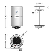 Электрический водонагреватель Thermo Alliance Spectra 80 л  вертикальный, сухой керамический ТЭН 2,0 кВт