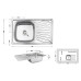 Кухонная мойка Brinex 7848 0,8 мм Micro Decor (BRIN7848MDEC08)