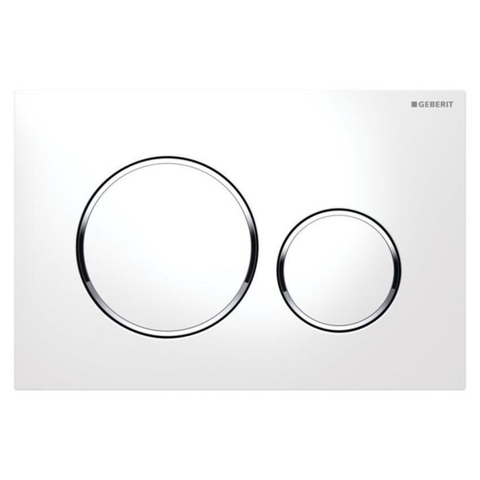Клавіша змивна GEBERIT 115.882.KJ.1 Sigma20 пластик, білий/хром глянсовий